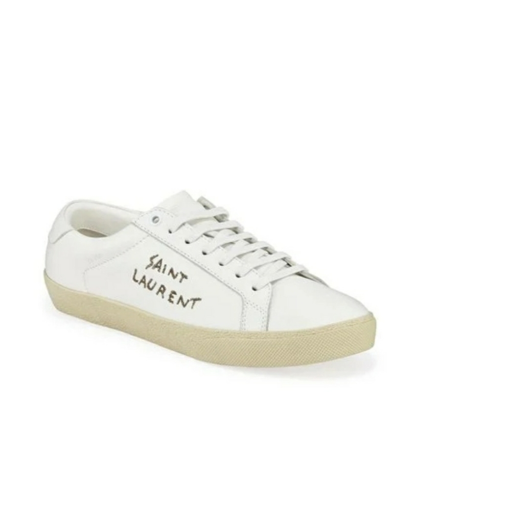 Saint Laurent Court Classic Embroidered Sneaker Size 34/4 UNISEX - Picture 5 of 11